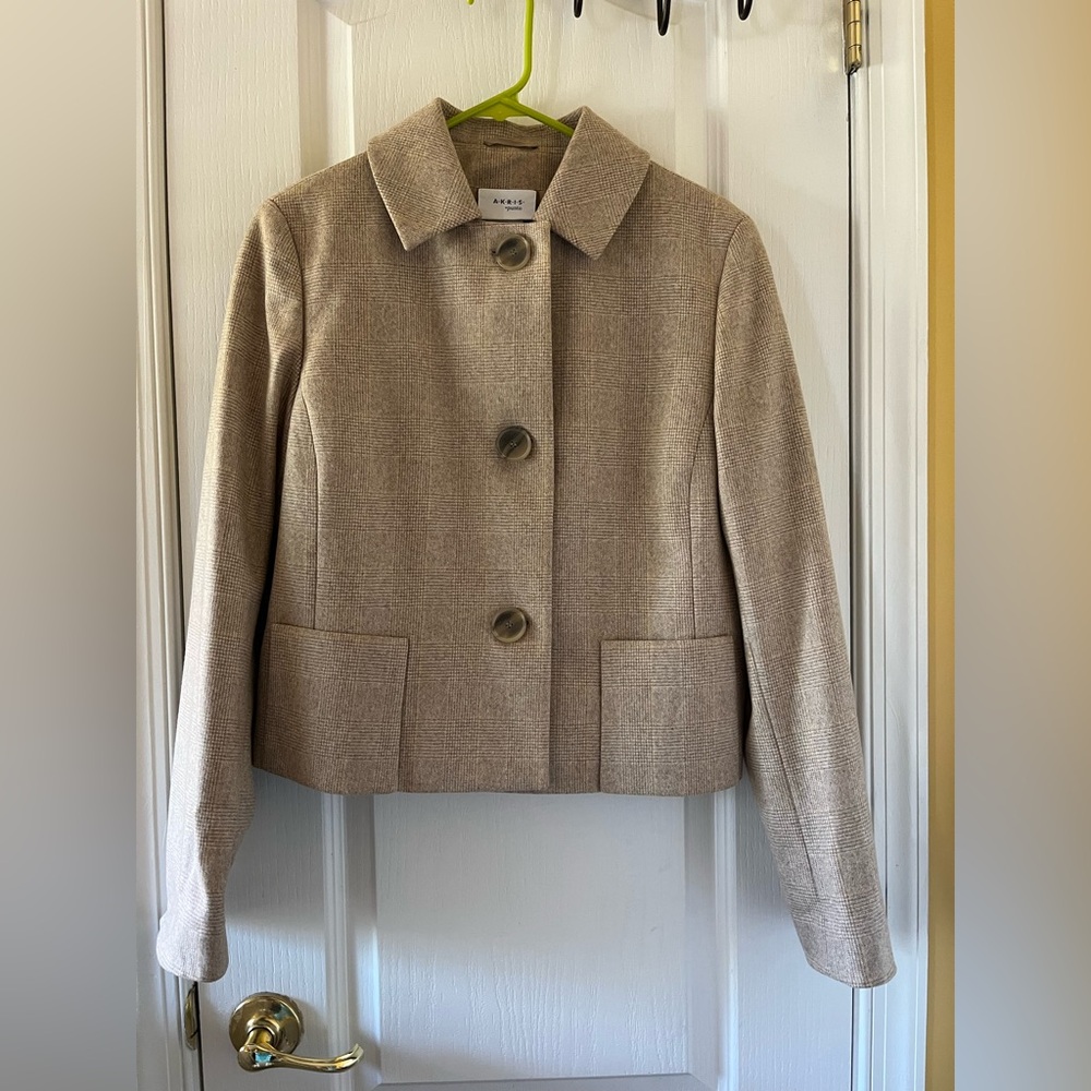Akris Punto Tan Cashmere Blend Women's Jacket
